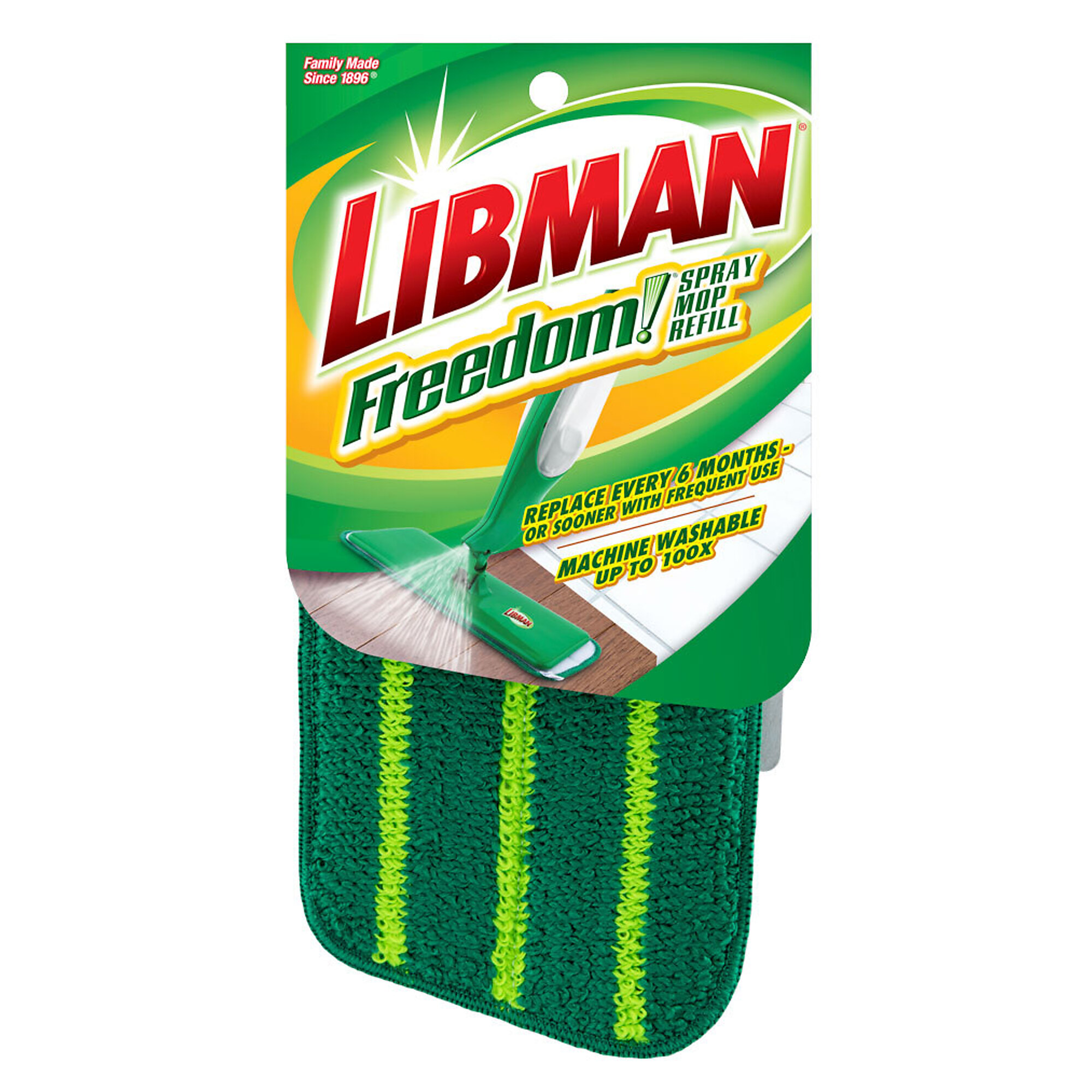 Libman, Freedom Spray Mop Refill 4PK, Width 5.5 in, Included (qty.) 4 Model# 4003 6PK